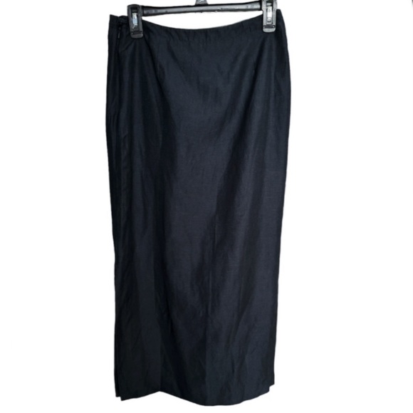 Monsoon Silk Maxi Skirt Navy Size 8 - Picture 3 of 13